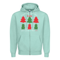 Seafoam All Want For Christmas is You Just Kidding I Want Cats Zipper Hoodie - Bettercallsaul