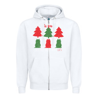 White All Want For Christmas is You Just Kidding I Want Cats Zipper Hoodie - Bettercallsaul