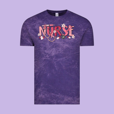 Nurse Breast Cancer Awareness Vintage Tee Designed By Maliassmallbusiness