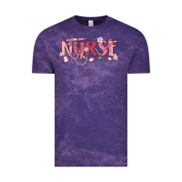 Cloud Purple nurse breast cancer awareness Vintage Tee - MaliasSmallBusiness