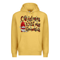 Antique Gold christmas with my gnomies Premium Hoodie - JahusDesignShop
