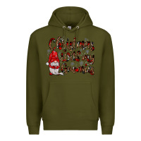Army Green christmas with my gnomies Premium Hoodie - JahusDesignShop