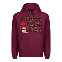 Burgundy christmas with my gnomies Premium Hoodie - JahusDesignShop