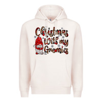 Pale Pink christmas with my gnomies Premium Hoodie - JahusDesignShop