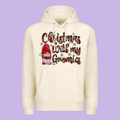 Christmas With My Gnomies Premium Hoodie Designed By Jahusdesignshop