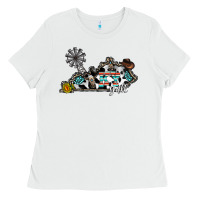 White ky yall western Ladies Tee - CowhideDigitalArt