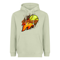 Matcha Softball game day leopard fire and ball Heavyweight Hoodie - HowdyJamesFarm