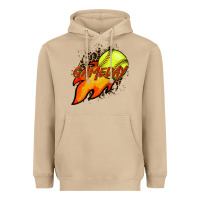 Mushroom Softball game day leopard fire and ball Heavyweight Hoodie - HowdyJamesFarm