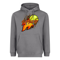 Storm Softball game day leopard fire and ball Heavyweight Hoodie - HowdyJamesFarm