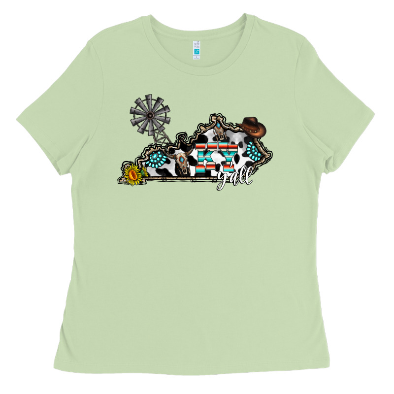Ky Yall Western Ladies Tee by CowhideDigitalArt | Teevron