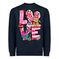 Navy love valentines day Heavyweight Sweatshirt - NancyCooperArtShop
