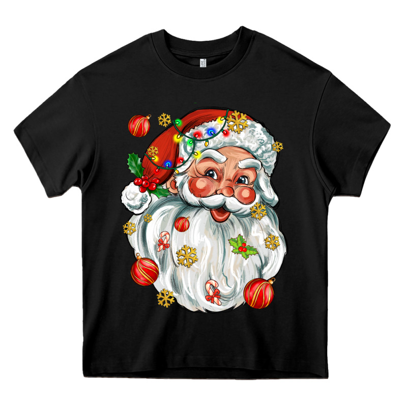 Santa With Little Christmas Heavy Core Tee by AdoDesignShop | Teevron