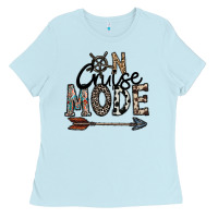 Baby Blue on cruise mode Ladies Tee - CowhideDigitalArt