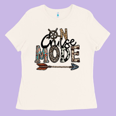 On Cruise Mode Ladies Tee Designed By Cowhidedigitalart