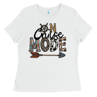 White on cruise mode Ladies Tee - CowhideDigitalArt