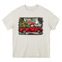 Cream christmas truck Heavy Core Tee - BarkalooDesign