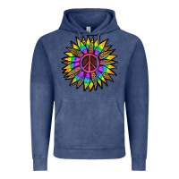 Vintage Denim Peace Hippie Sunflower Vintage Hoodie - Jasminsmagicworld