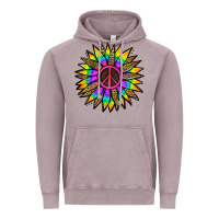 Vintage Zinc Peace Hippie Sunflower Vintage Hoodie - Jasminsmagicworld