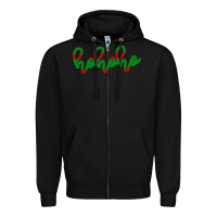 Black Christmas Ho Ho Ho Zipper Hoodie - Bettercallsaul