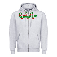 Heather Grey Christmas Ho Ho Ho Zipper Hoodie - Bettercallsaul