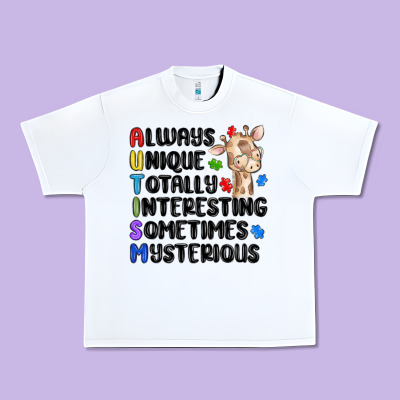 Always Unique Autism Urban Heavy Tee Designed By Maliassmallbusiness