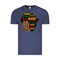 Vintage Denim black woman africa silhouette Vintage Tee - MaliasSmallBusiness
