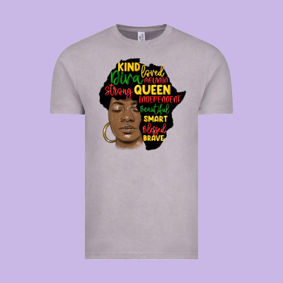 Black Woman Africa Silhouette Vintage Tee Designed By Maliassmallbusiness