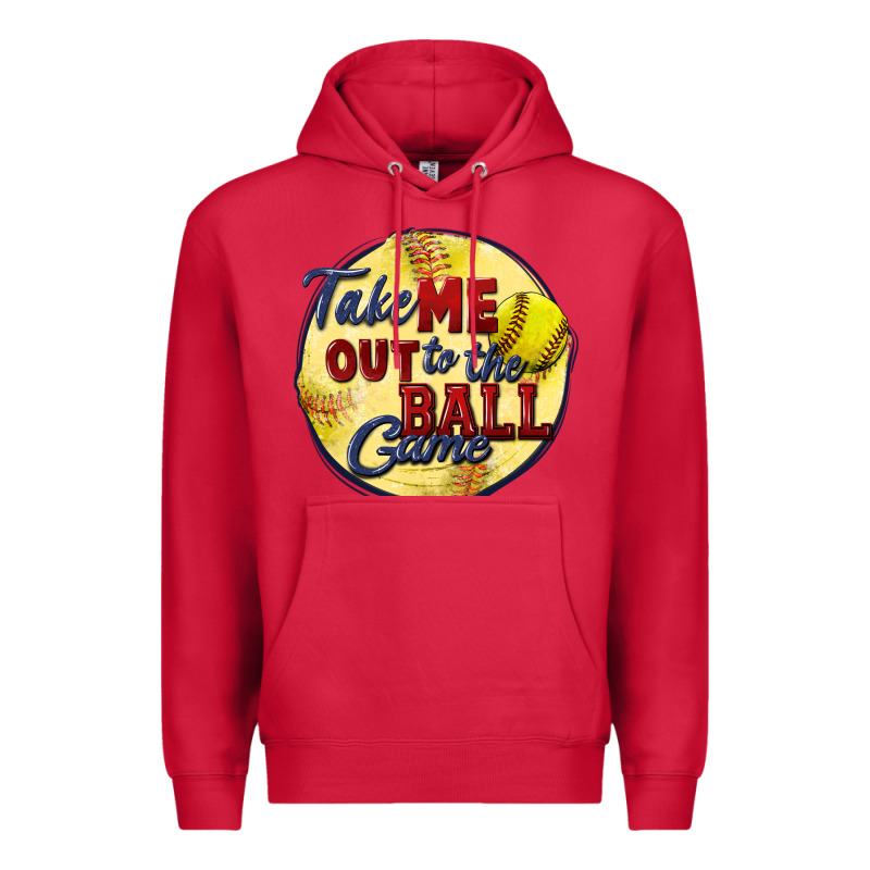 Take Me Out To The Ball Game Softball Premium Hoodie by CowGirlArtShop | Teevron