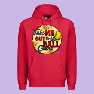 Take Me Out To The Ball Game Softball Premium Hoodie Designed By Cowgirlartshop