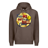 Coffee take me out to the ball game softball Premium Hoodie - CowGirlArtShop