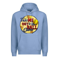 Colony Blue take me out to the ball game softball Premium Hoodie - CowGirlArtShop