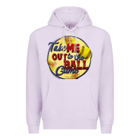Lilac take me out to the ball game softball Premium Hoodie - CowGirlArtShop