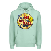 Seafoam take me out to the ball game softball Premium Hoodie - CowGirlArtShop
