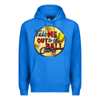 True Royal take me out to the ball game softball Premium Hoodie - CowGirlArtShop