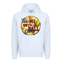 White take me out to the ball game softball Premium Hoodie - CowGirlArtShop
