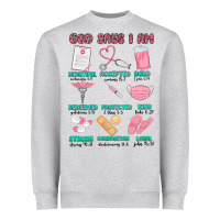 Heather Grey god says i am nurse Heavyweight Sweatshirt - MaliasSmallBusiness