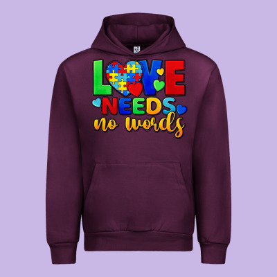 Love Needs No Words Urban Hoodie Designed By Fadigitalartstudio