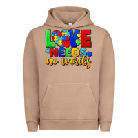 Pigment Burro love needs no words Urban Hoodie - FaDigitalArtStudio