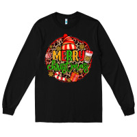 Black merry leopard merry christmas Long Sleeve Tee - MaliasSmallBusiness