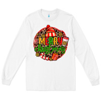 White merry leopard merry christmas Long Sleeve Tee - MaliasSmallBusiness