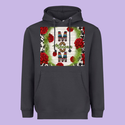 Mexican Mom With Roses Heavyweight Hoodie Designed By Tumblerdesignbyshophia