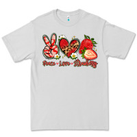 Dove Grey peace love strawberry Premium Tee - Artiststas