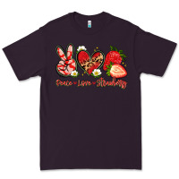 Plum peace love strawberry Premium Tee - Artiststas