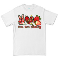 White peace love strawberry Premium Tee - Artiststas