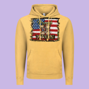 Proud Veteran Vintage Hoodie Designed By Jasminsmagicworld
