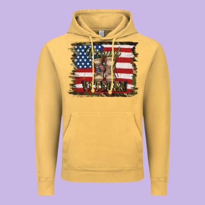 Proud Veteran Vintage Hoodie Designed By Jasminsmagicworld