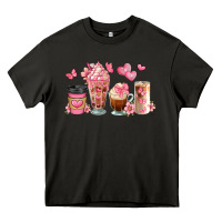 Floral Coffee Cups Heavy Core Tee | Teevron