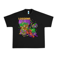 Black mardi gras louisiana map Urban Heavy Tee - MaliasSmallBusiness