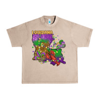 French Oak mardi gras louisiana map Urban Heavy Tee - MaliasSmallBusiness