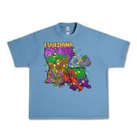Pebble Blue mardi gras louisiana map Urban Heavy Tee - MaliasSmallBusiness